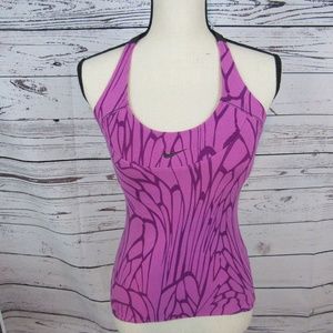 Nike pink & black abstract print racerback top